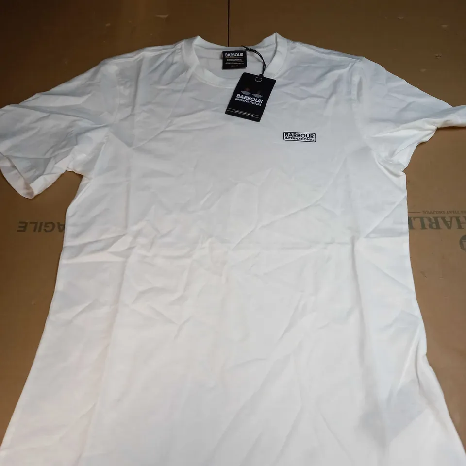 BARBOUR INTERNATIONAL WHITE TOP - UK M