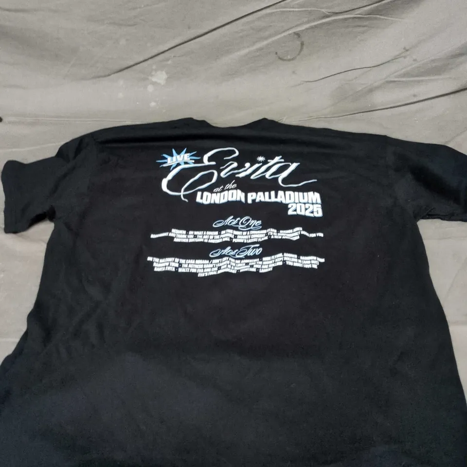 EVITA LONDON PALLADIUM 2025 LIVE STAR QUALITY T-SHIRT – BLACK, XL