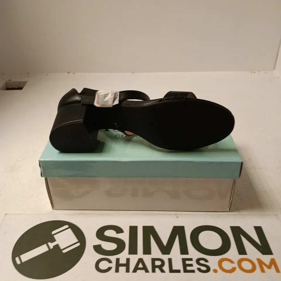 BOXED PAIR OF AJVANI COLLECTION HALLIE 110 HEELS IN BLACK - SIZE 6