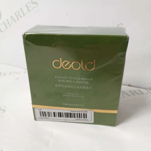 BOXED AND SEALED DEOLD ELEGANT STYLE EMERALD HIGH HEELS PERFUME 30ML