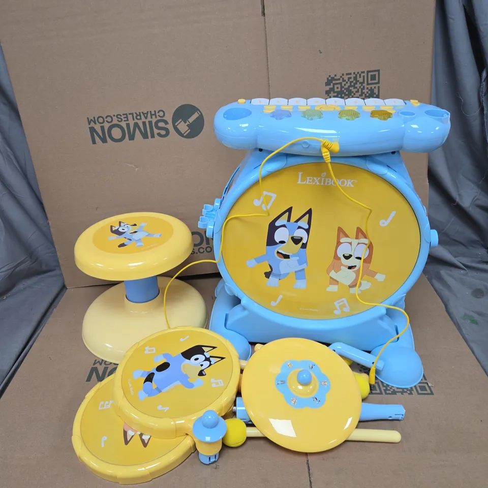 BLUEY ROCK BAND ELECTRONIC DRUM SET WITH SEAT 