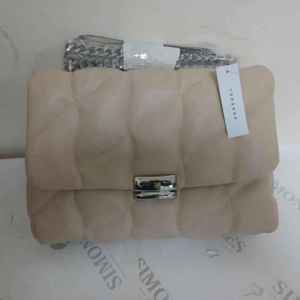 TOPSHOP SAINT QUILTED TROPHY SHOULDER BAG IN CAMEL