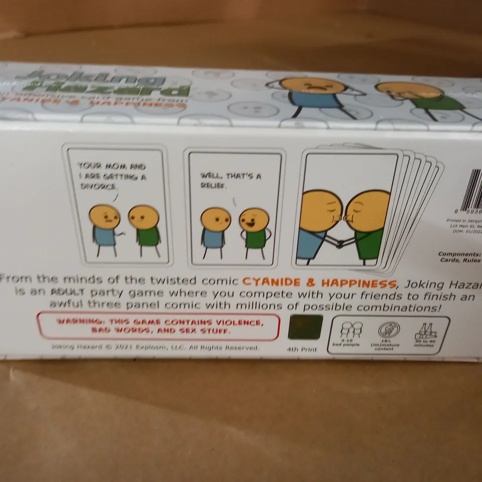SEALED JOKING HAZARD OFFENSIVE ADULT CARD GAME