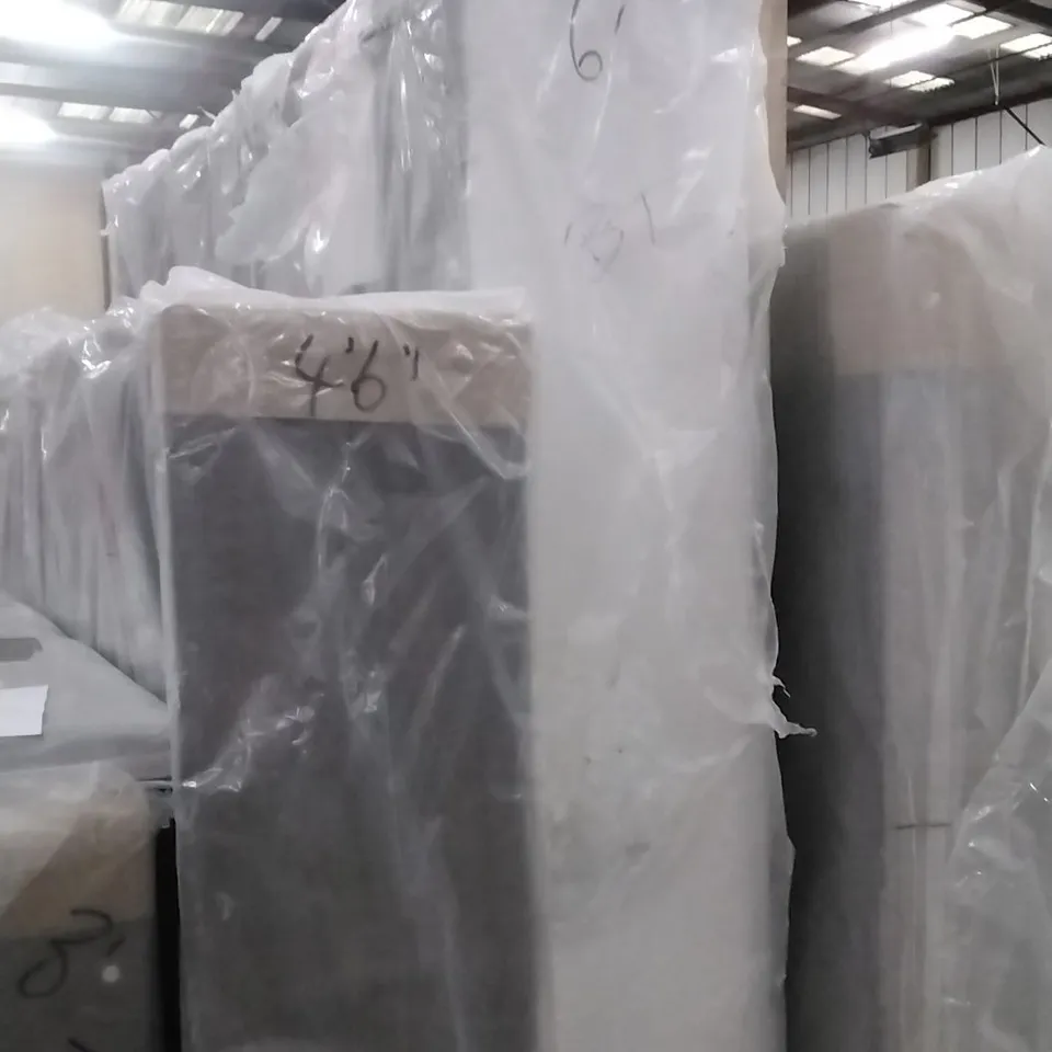 WRAPPED 6FT SUPERKING DIVAN BED IN WHITE - 2 PARTS 