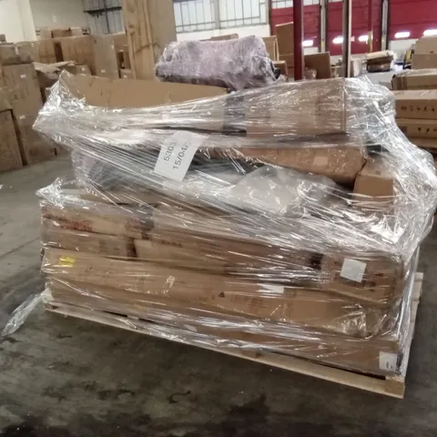 PALLET OF ASSORTED INCOMPLETE DESIGNER FURNITURE PARTS AND PIECES 