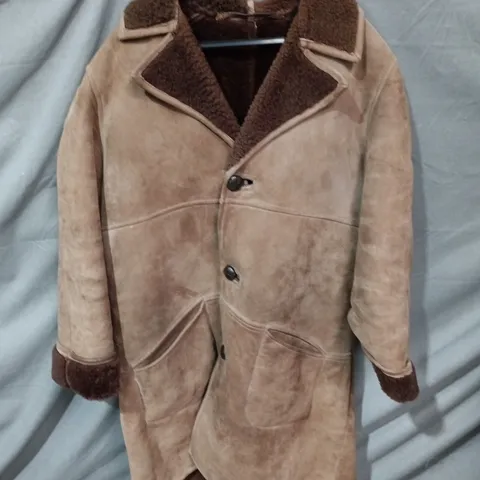 BARRETTS OF FECKENHAM SHEEPSKIN COAT IN BROWN - SIZE UNSPECIFIED