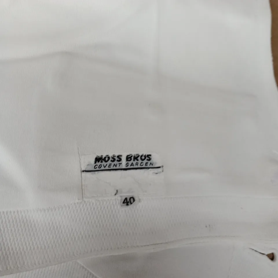 MOSS BROS WAISTCOAT (VEST) – WHITE, UK SIZE 40
