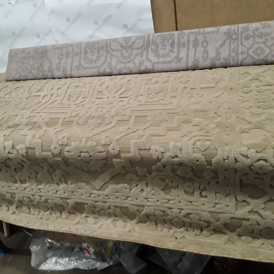 ODIN HIGH LOW NATURAL MEDALLION RUG 160×230CM