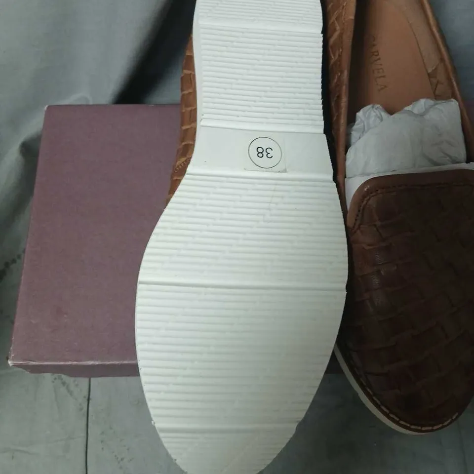 CARVELA MIGHTY TAN LEATHER FLATS (EU 38) LADIES UK 5.5 