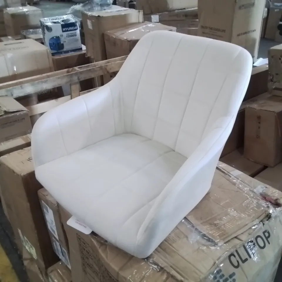 BOXED SET OF 2 CLIPOP CLARA CREAM VELVET CHAIRS (1 BOX)