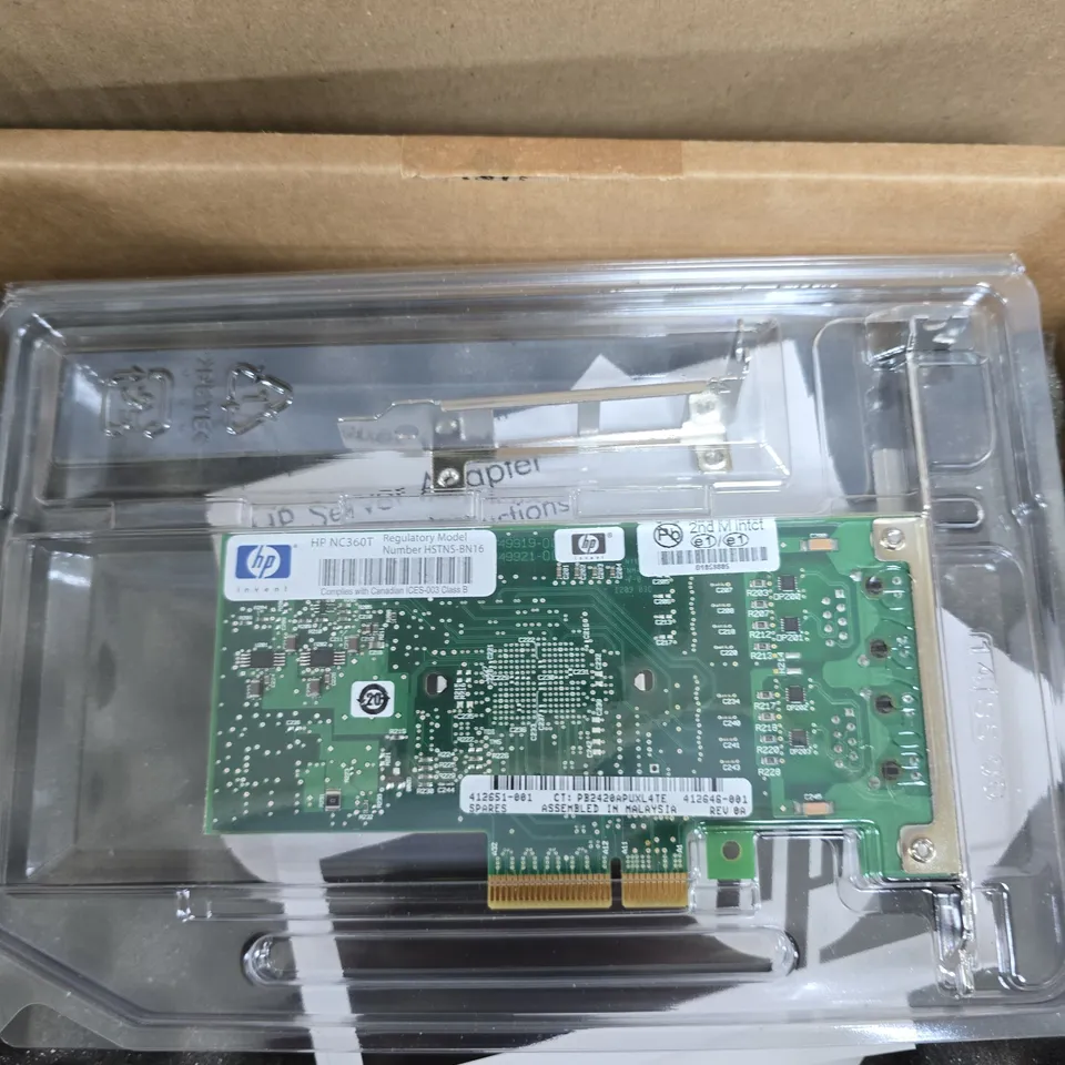 HP NC360T PCIE NETWORK ADAPTER CARD (WITH QUICK SETUP INSTRUCTIONS)