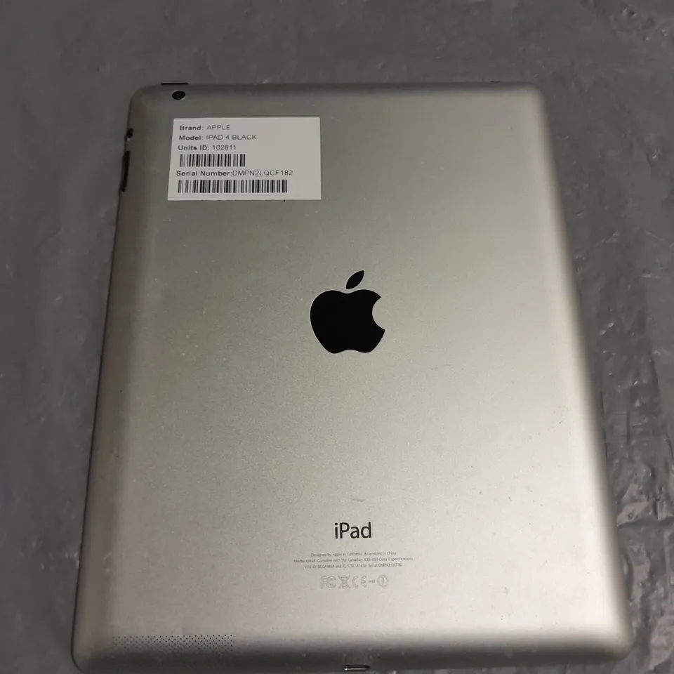 UNBOXED APPLE IPAD 4 - A1458