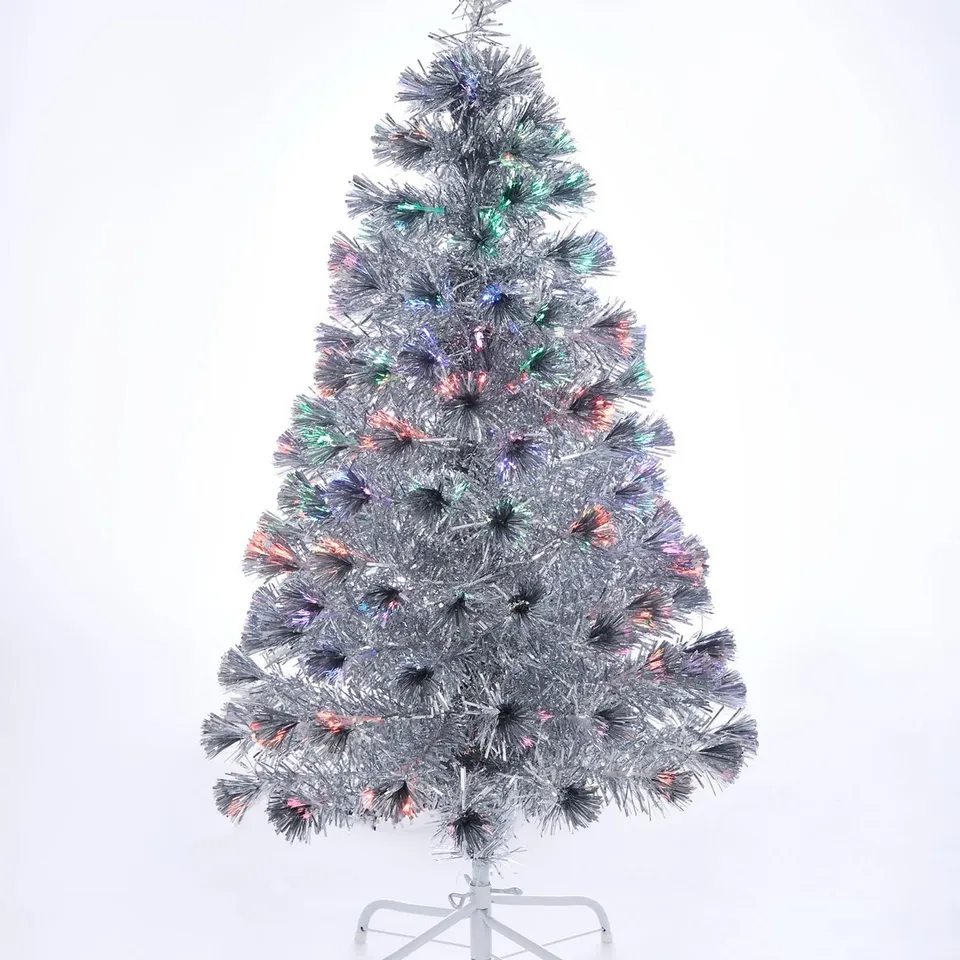 SILVER FIBRE OPTIC TREE 4FT - COLLECTION ONLY