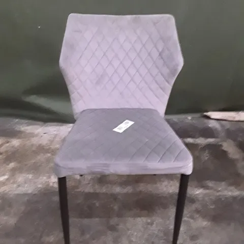 GREY VELVET DINING CHAIR