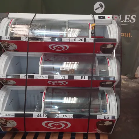 WALL'S TRIPLE LEVEL DISPLAY ICE CREAM FREEZER