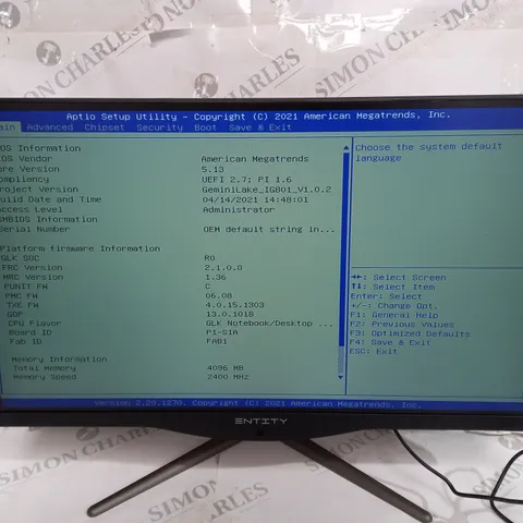 ENTITY SUITE 21.5" ALL-IN-ONE PC - INTEL® CELERON®, 64 GB SSD, BLACK