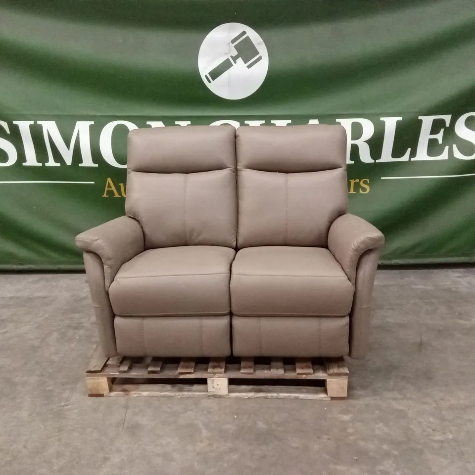 VINCENT 2 SEATER LEATHER RECLINER SOFA