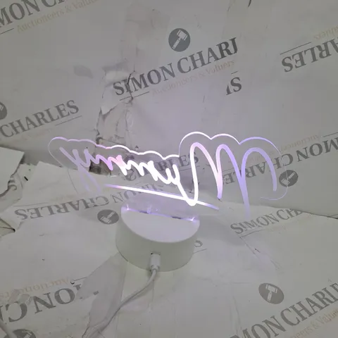 PERSONALISED FREE TEXT COLOUR CHANGING DISPLAY - MOLLY