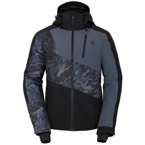 BRAND NEW DARE 2B BASEPLATE II SKI JACKET IN BLACK/EBONY GREY SIZE SMALL