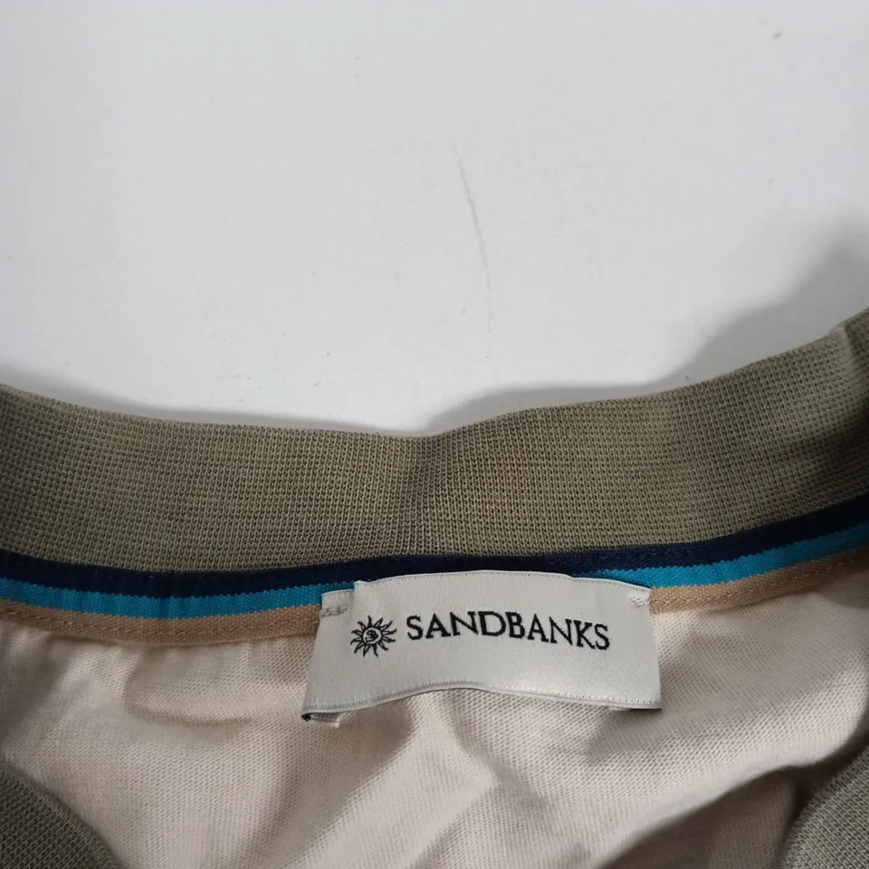 SANDBANKS CONTRAST POCKET T-SHIRT – STONE – XL