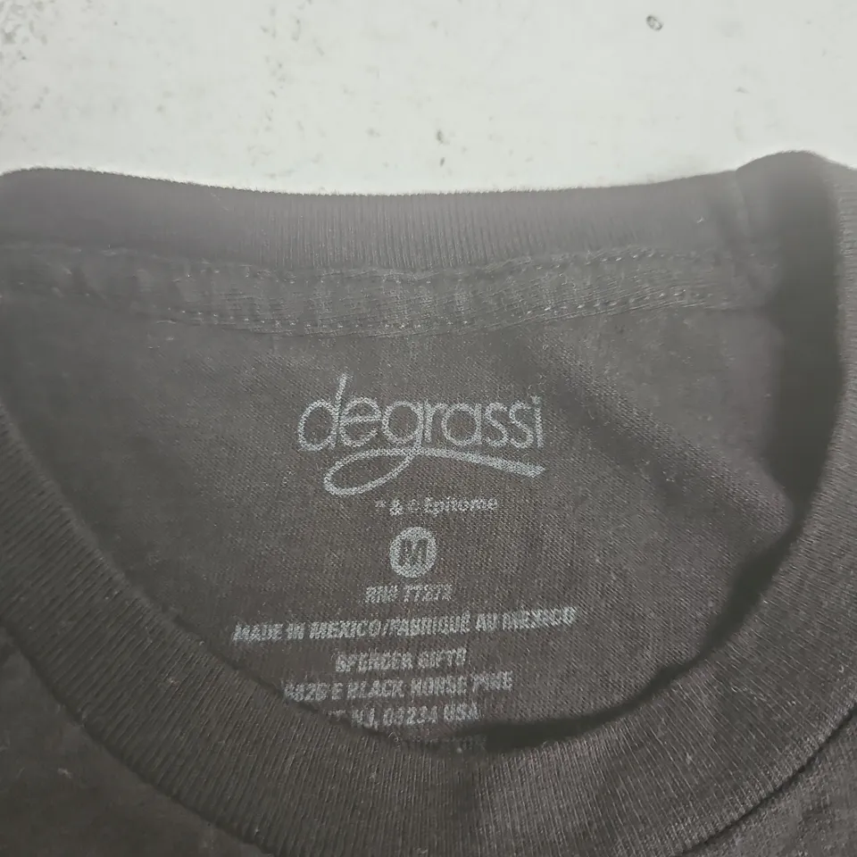 UK M BLACK T‑SHIRT WITH DEGRASSI PRINT – GRAPHIC FRONT IMAGE