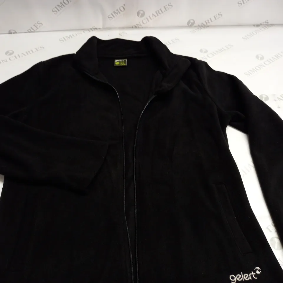 GELERT BLACK ZIP THROUGH FLEECE - UK 14