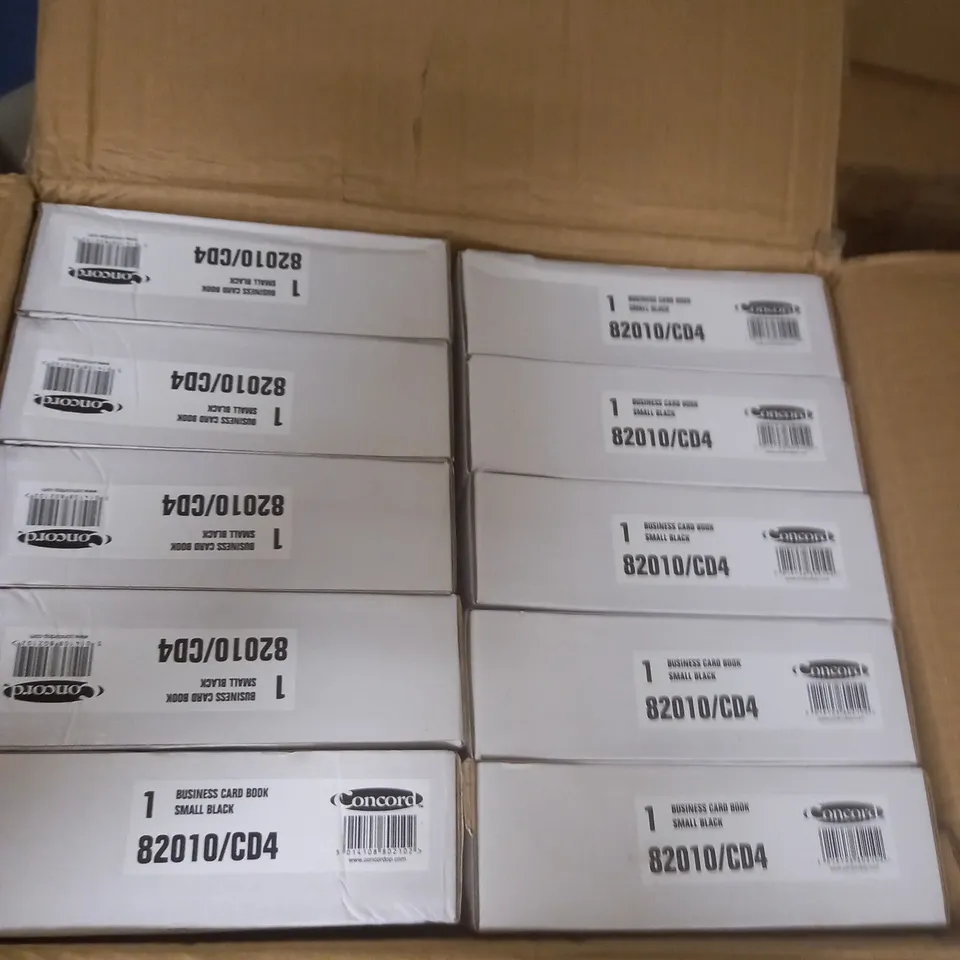 LOT OF 10 CONCORD BUSINESS CARD BOOKS