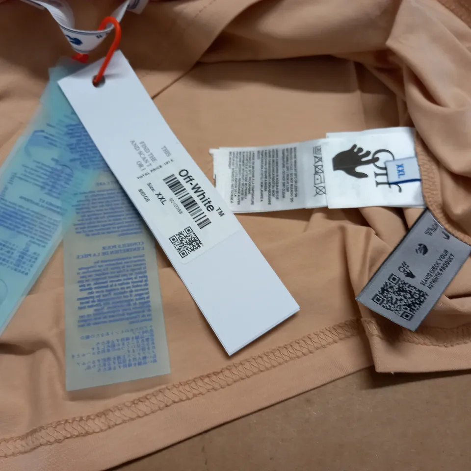 OFF WHITE BEIGE T-SHIRT - XXL