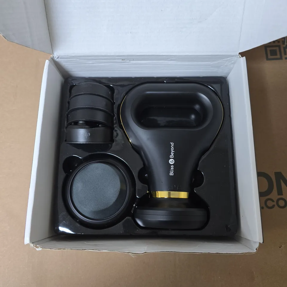 Bliss & Beyond Massage Gun – Multifunctional, boxed with attachments