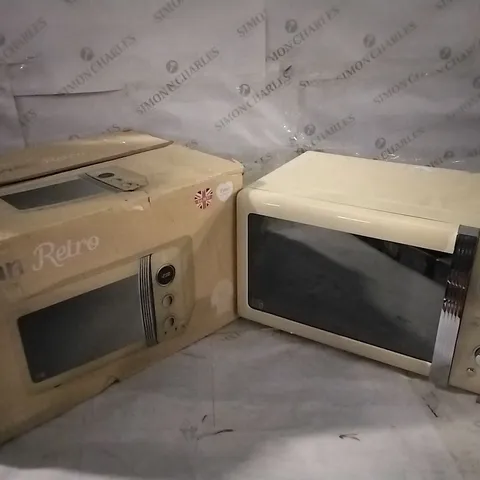 BOXED SWAN 800W CREAM MICROWAVE 