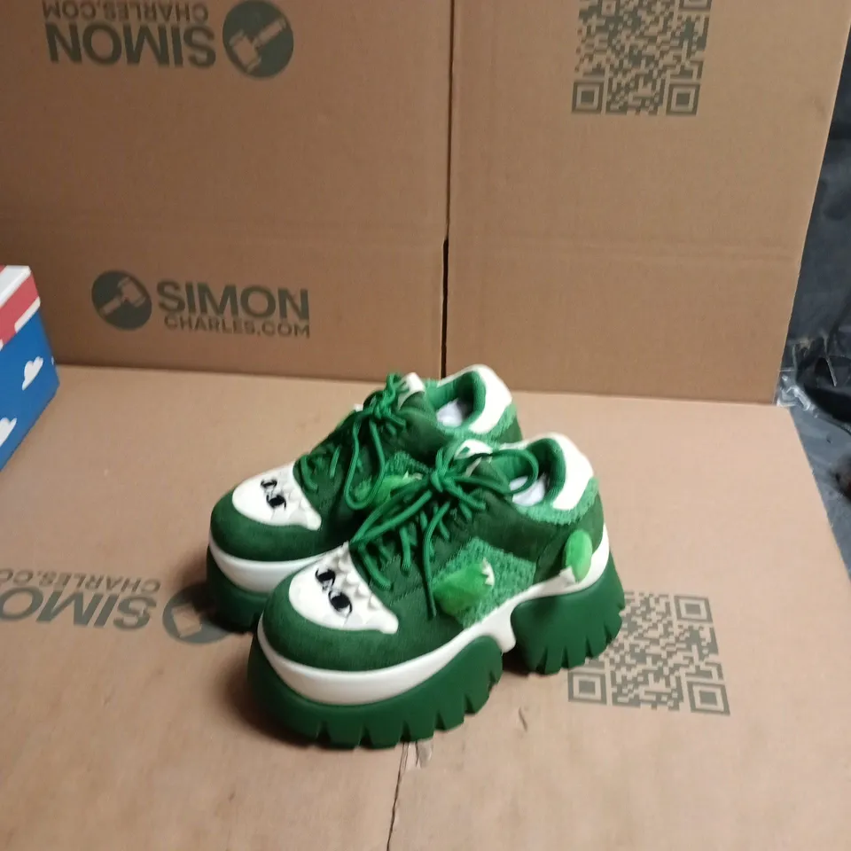 KOI BEANZILLA PLATFORM TRAINERS - GREEN, UK3 (KIDS)