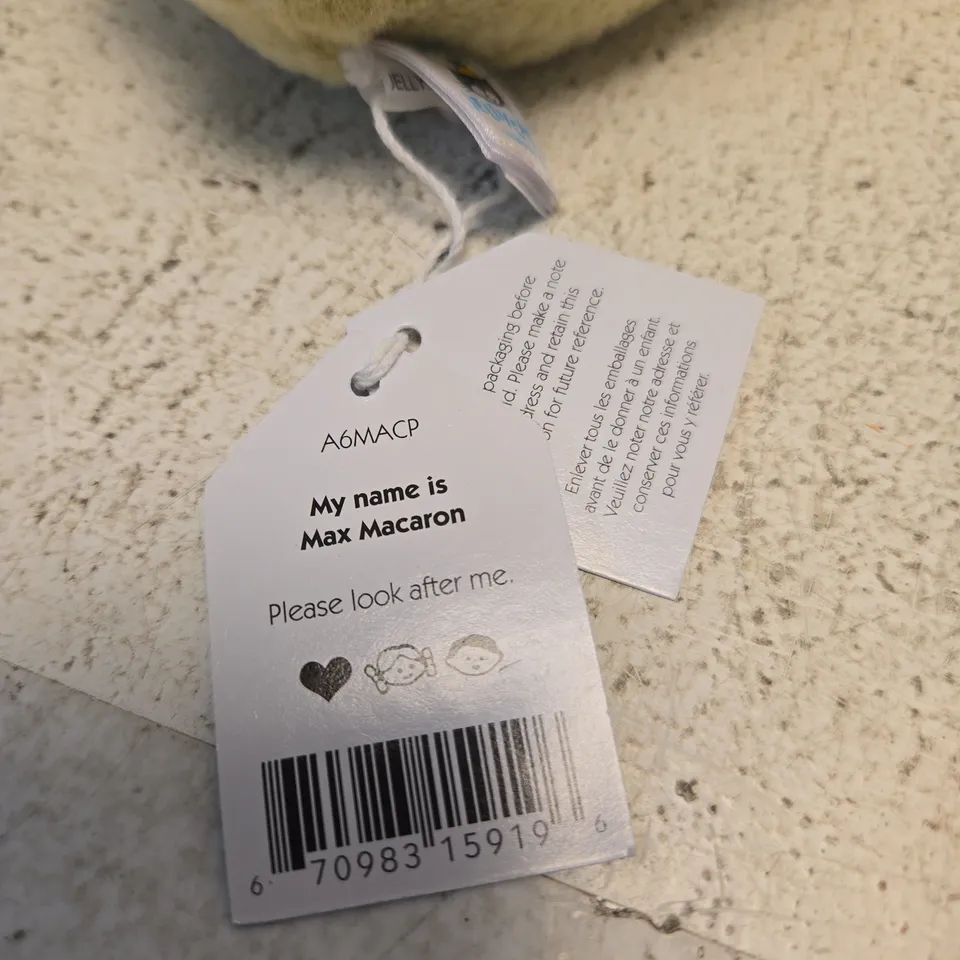 JELLYCAT MAX MACARON PLUSH – SOFT TOY, LONDON
