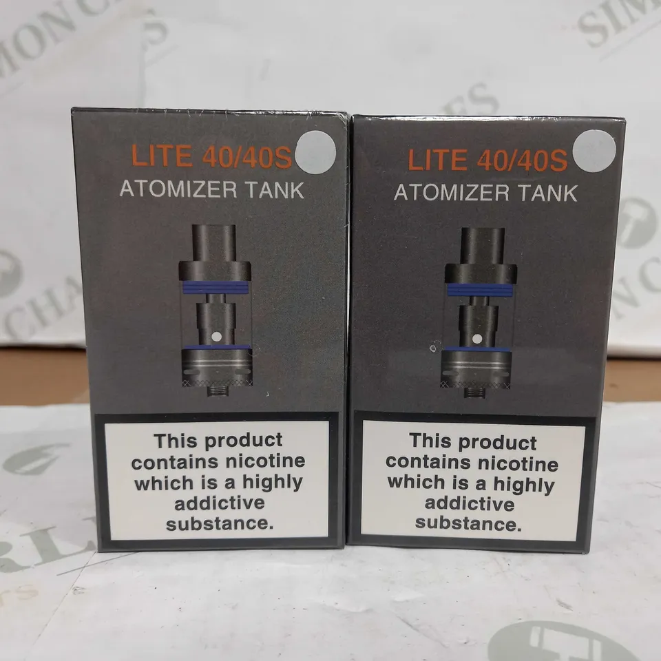 PACK OF TWO SEALED JOMO TECH LITE 40/40S ATOMIZER TANK