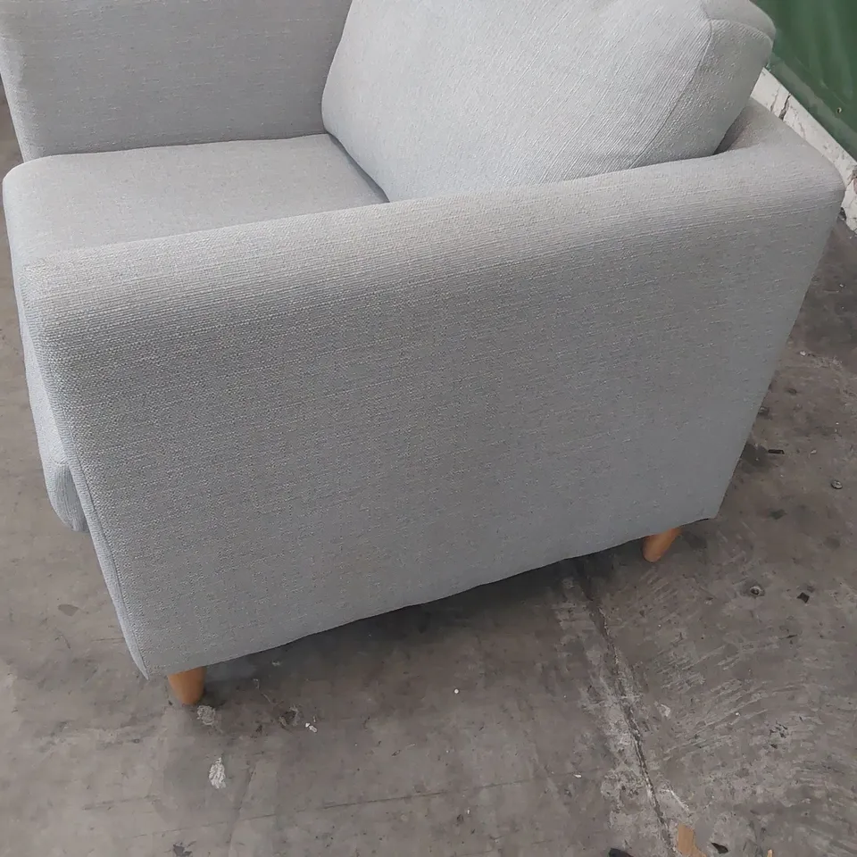 DESIGNER SNUGGLER CHAIR GREY FABRIC 