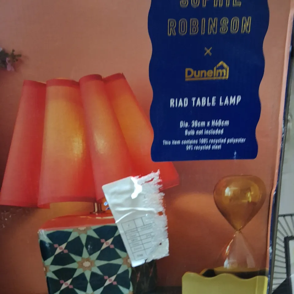 BOXED SOPHIE ROBINSON X DUNELM RIAD TABLE LAMP