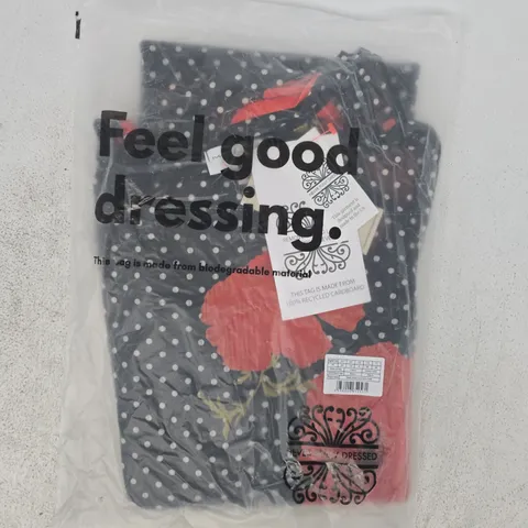 BAGGED NEVER FULLY DRESSED LACK POPPY SPOT ARIA DRESS SIZE UK 10