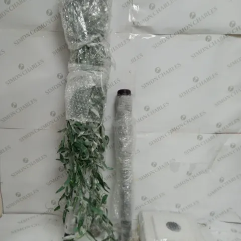 BOXED ALISON CORK 180CM PRE-LIT GREEN LEAF DETAIL INDOOR WILLOW TREE (COLLECTION ONLY)