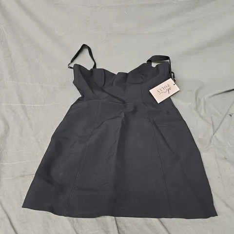 OH POLLY AMARIA SWEETHEART-NECK MICRO MINI DRESS IN BLACK SIZE 8