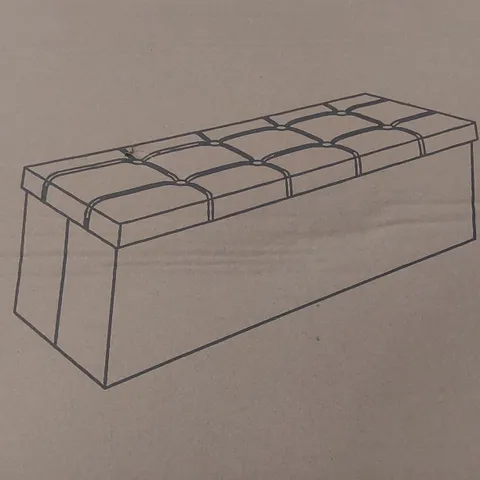 BOXED FOLDABLE STORAGE OTTOMAN IN WHITE