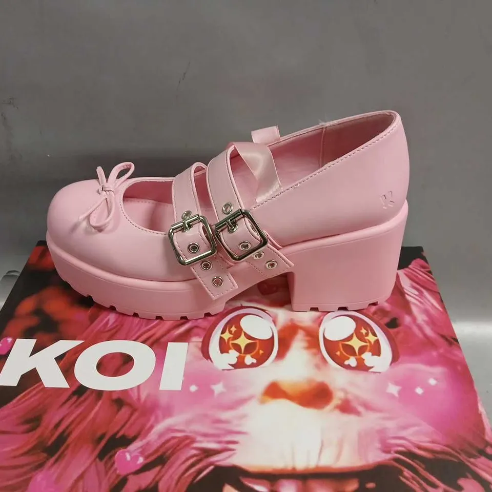 BOXED KOI MIYAKO LACE UP BALLET SHOES- PINK SIZE 5