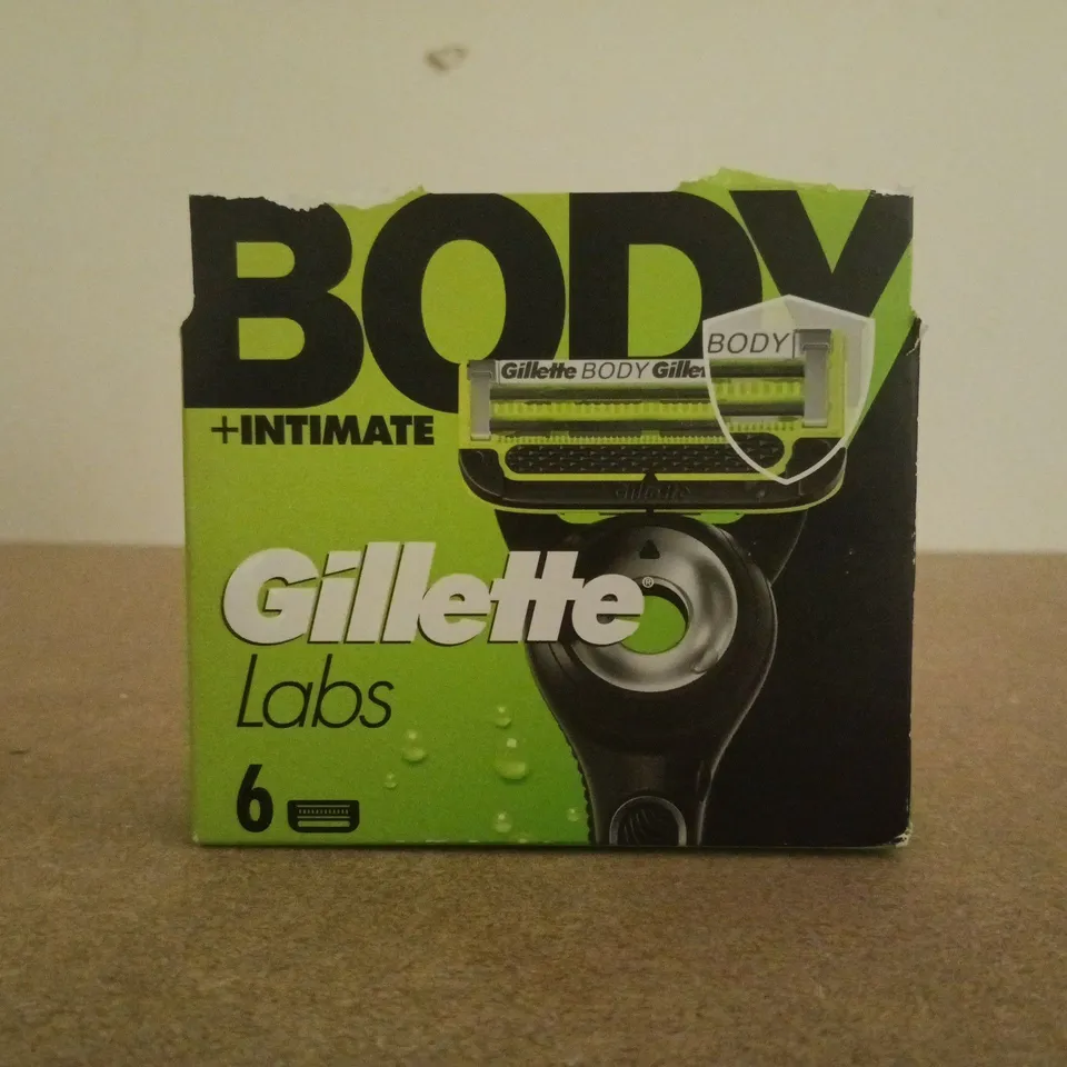 GILLETTE LABS BODY + INTIMATE SET OF 6 REPLACEMENT BLADES