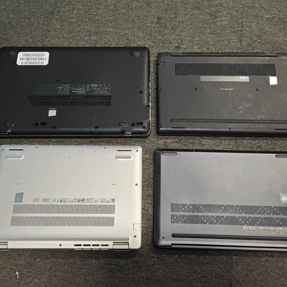 LOT OF 4 ASSORTED LAPTOPS TO INCLUDE HP, DELL AND LENOVO