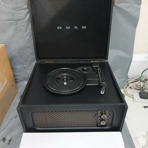 BUSH CLASSIC WOODEN TURNTABLE WITH LEGS - BLACK
