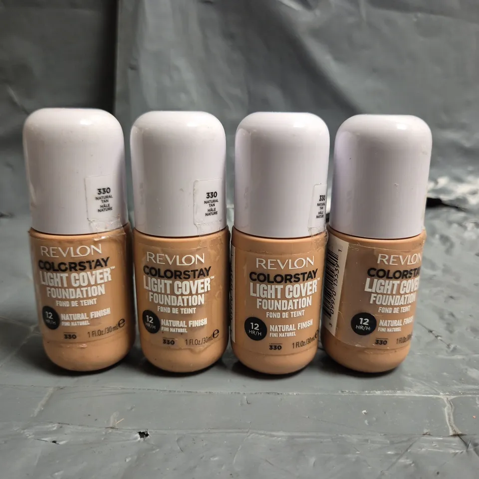 LOT OF APPROXIMATELY 55 REVLON COLOURSTAY LIGHT COVER 30ML FOUNDATIONS - 330 NATURAL TAN