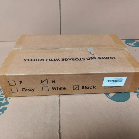 BOXED UNDER BED STORAGE WITH WHEELS IN BLACK
