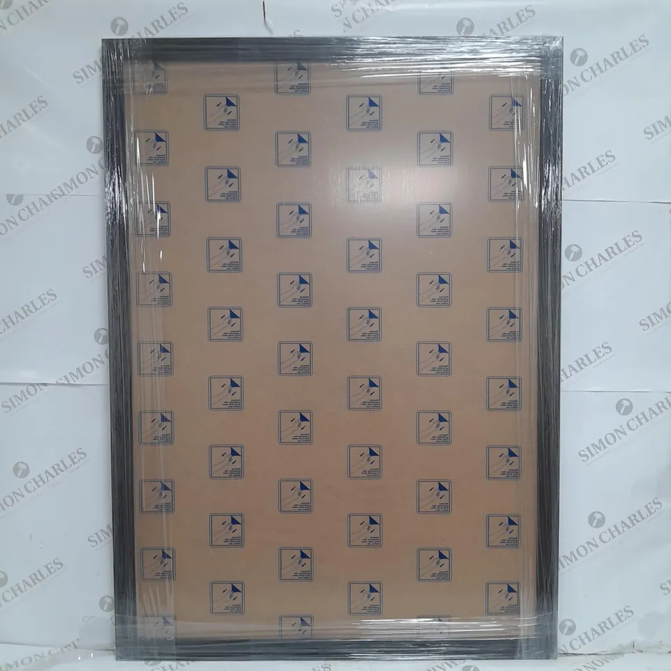 LARGE BLACK PICTURE FRAME ESTIMATED SIZE 80CM X 50CM