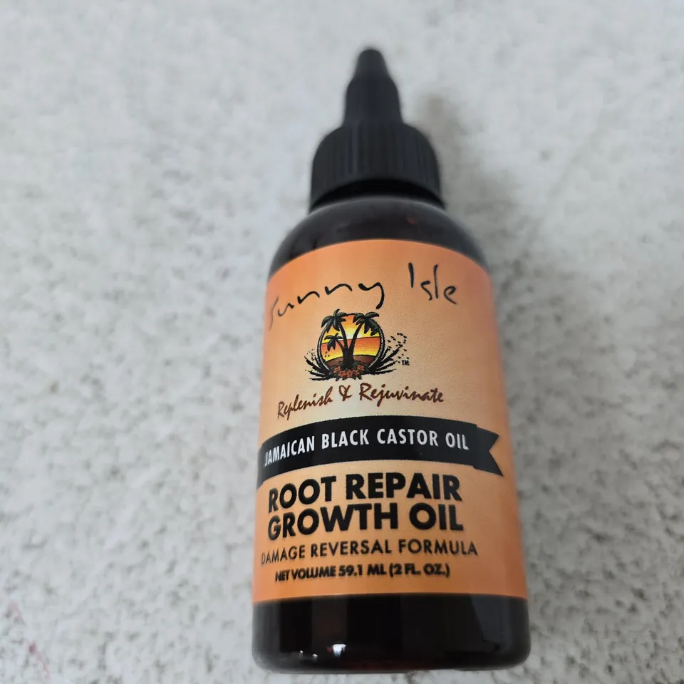 BOX OF APPROXIMATELY 200 X SUNNY ISLE JAMAICAN BLACK CASTOR OIL ROOT REPAIR GROWTH OIL – 59.1 ML