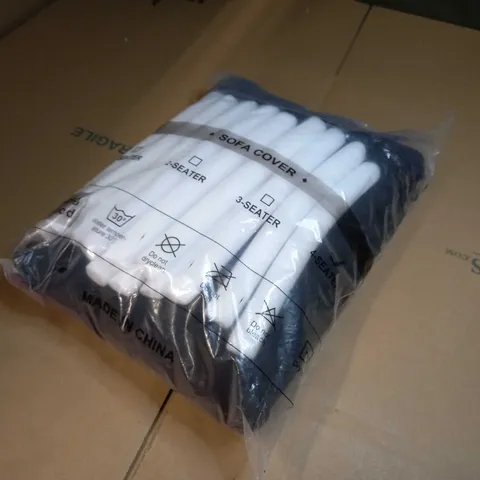 DESIGNER PACKAGED BLACK 4 SEATER SOFA COVER