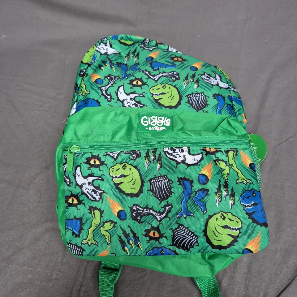 GIGGLE BY SMIGGLE DINOSAUR BACKPACK AND LUNCHBOX 