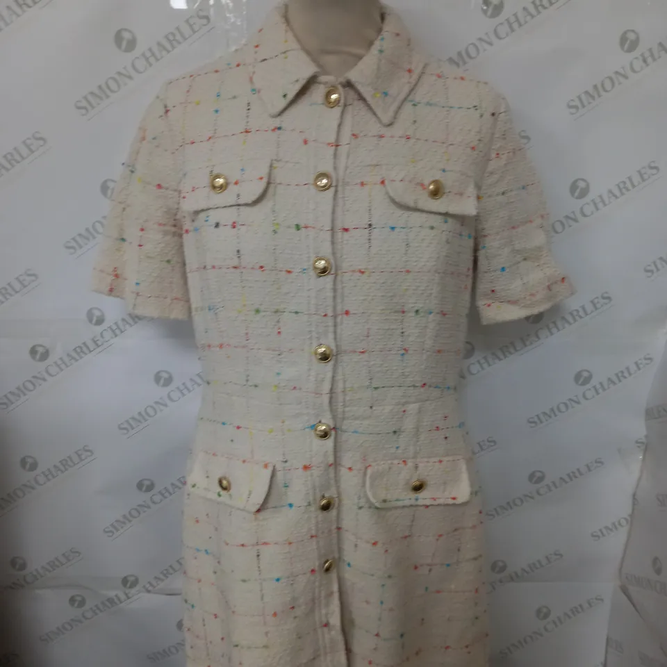 L.K. BENNETT BUTTONED DRESS SIZE 12